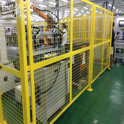 堆垛機(jī)器人防護(hù)欄 垛碼機(jī)器人防護(hù)網(wǎng) 簡便安裝 耐用堅固